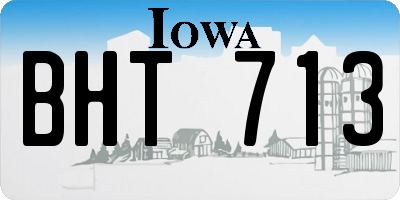 IA license plate BHT713