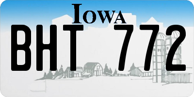 IA license plate BHT772