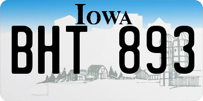 IA license plate BHT893