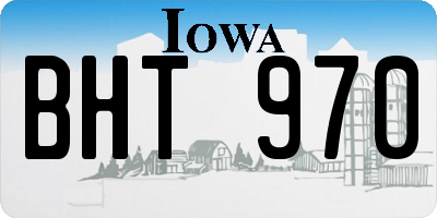 IA license plate BHT970
