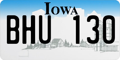 IA license plate BHU130