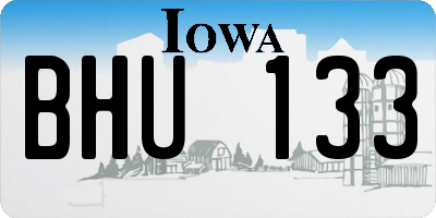 IA license plate BHU133