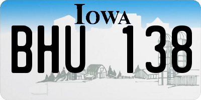 IA license plate BHU138