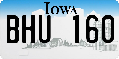 IA license plate BHU160