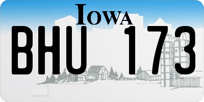 IA license plate BHU173