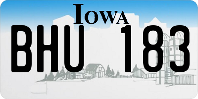 IA license plate BHU183