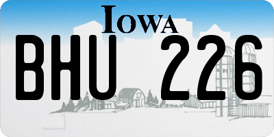IA license plate BHU226