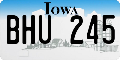 IA license plate BHU245