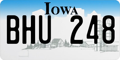 IA license plate BHU248