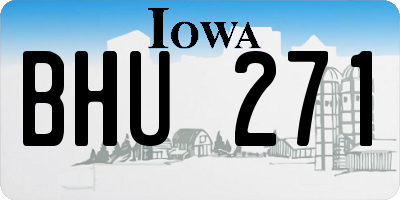 IA license plate BHU271