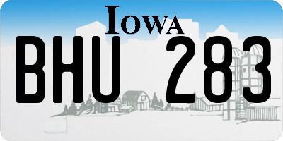 IA license plate BHU283