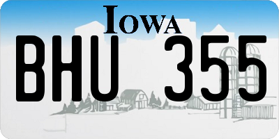 IA license plate BHU355