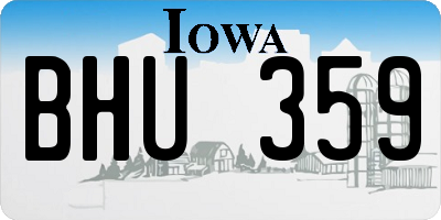 IA license plate BHU359
