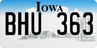 IA license plate BHU363
