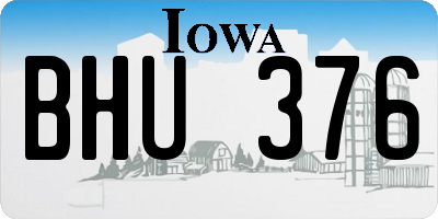 IA license plate BHU376