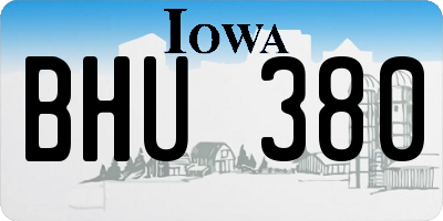 IA license plate BHU380