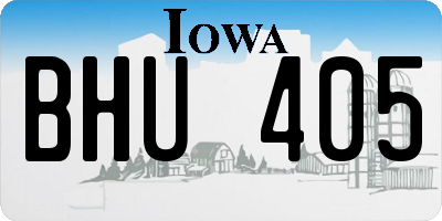 IA license plate BHU405