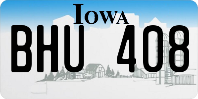 IA license plate BHU408