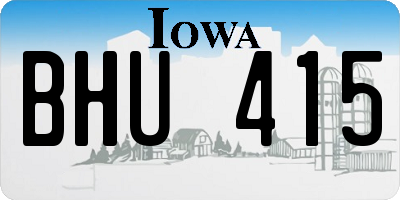 IA license plate BHU415