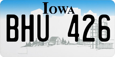 IA license plate BHU426