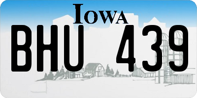 IA license plate BHU439