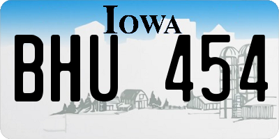 IA license plate BHU454