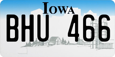 IA license plate BHU466