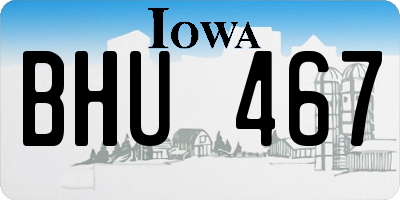 IA license plate BHU467