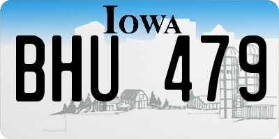 IA license plate BHU479