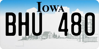 IA license plate BHU480