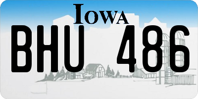 IA license plate BHU486