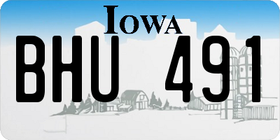 IA license plate BHU491