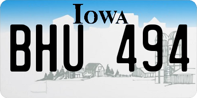 IA license plate BHU494