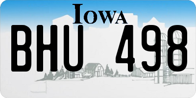 IA license plate BHU498