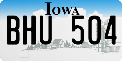 IA license plate BHU504