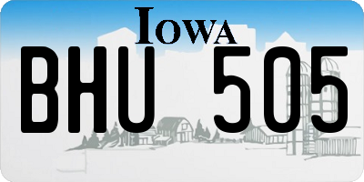 IA license plate BHU505