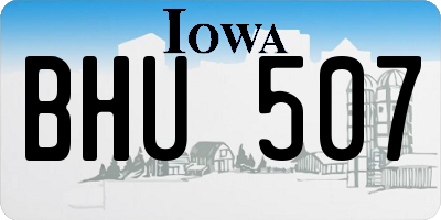 IA license plate BHU507