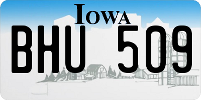 IA license plate BHU509