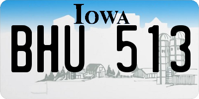 IA license plate BHU513