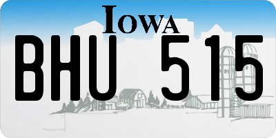 IA license plate BHU515