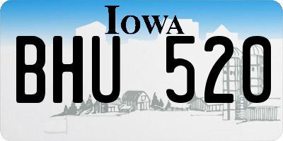 IA license plate BHU520