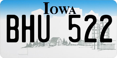 IA license plate BHU522