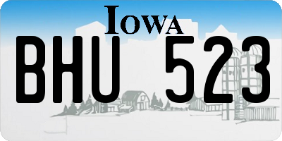 IA license plate BHU523
