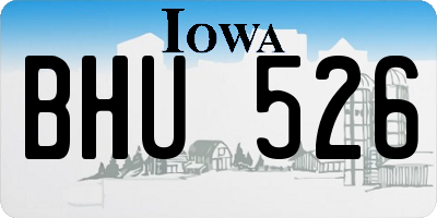 IA license plate BHU526