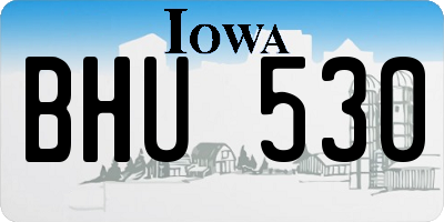 IA license plate BHU530