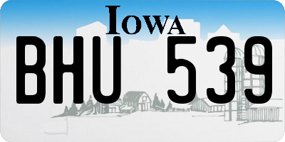 IA license plate BHU539