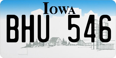 IA license plate BHU546