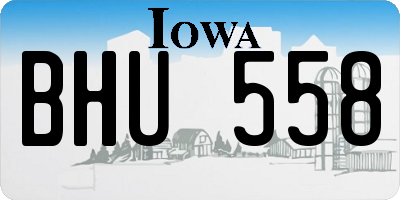 IA license plate BHU558