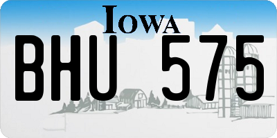 IA license plate BHU575
