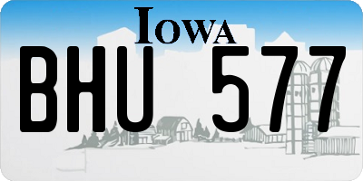 IA license plate BHU577